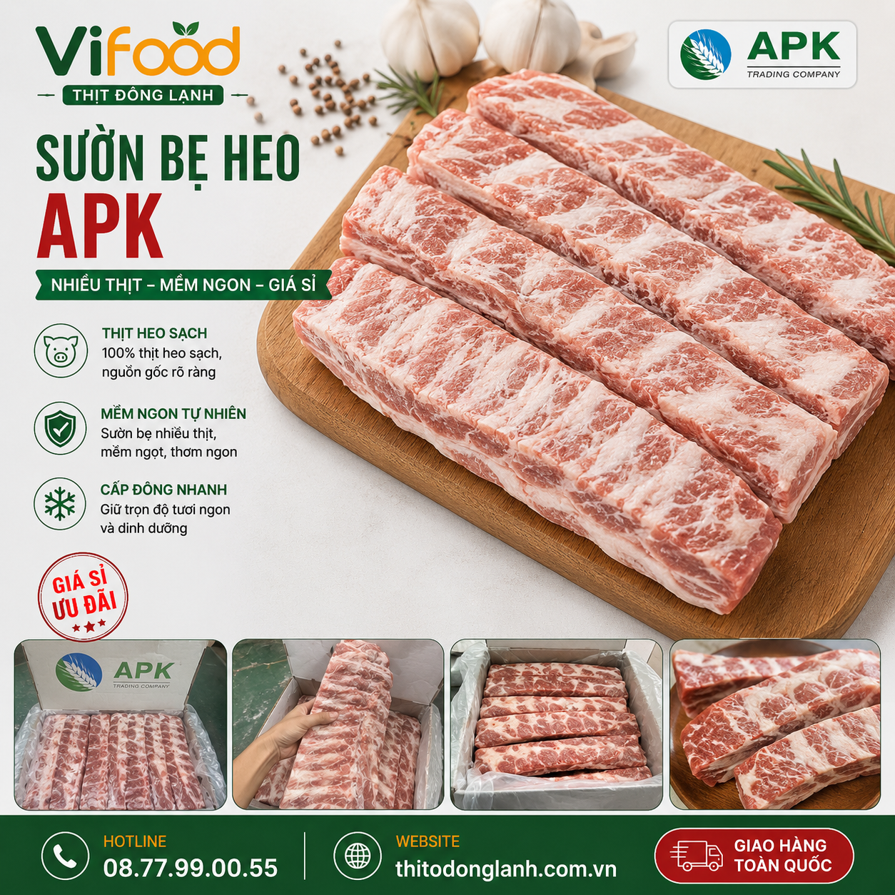 Sườn Bẹ Heo APK Giá Sỉ